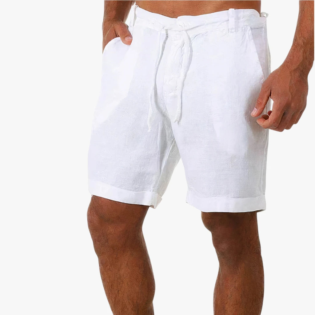 Herre Løse Shorts med Knapper og Snoretræk
