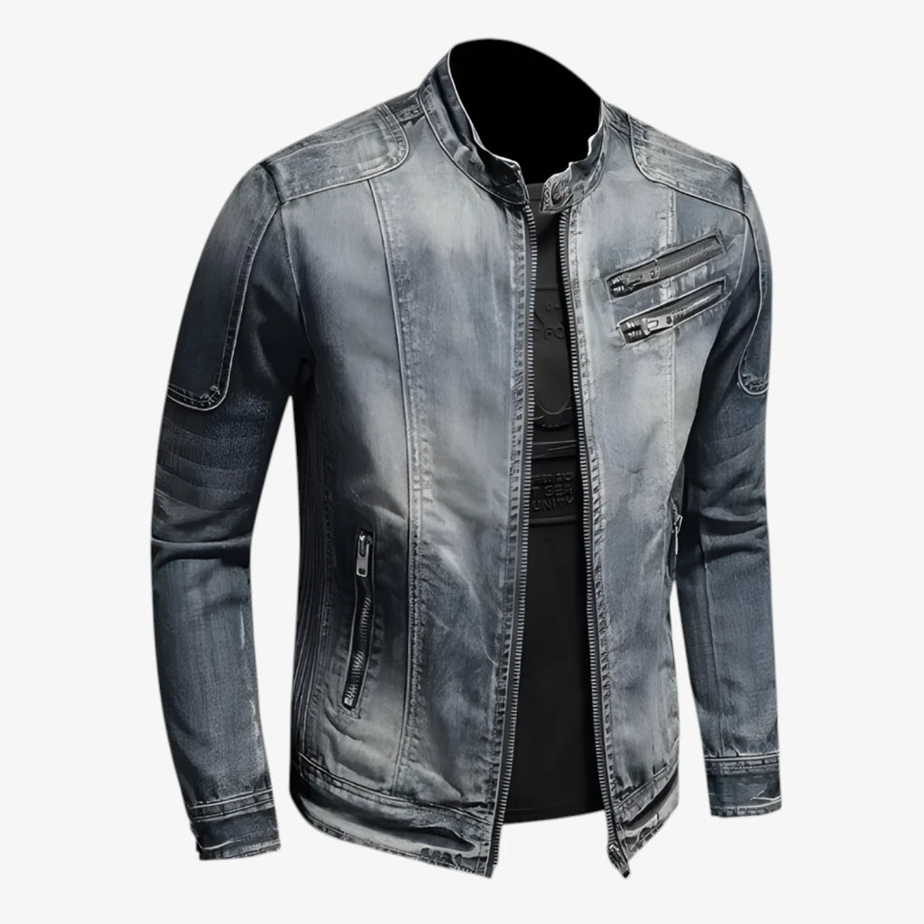 Herre Overgangsjakke Denimjakke med For