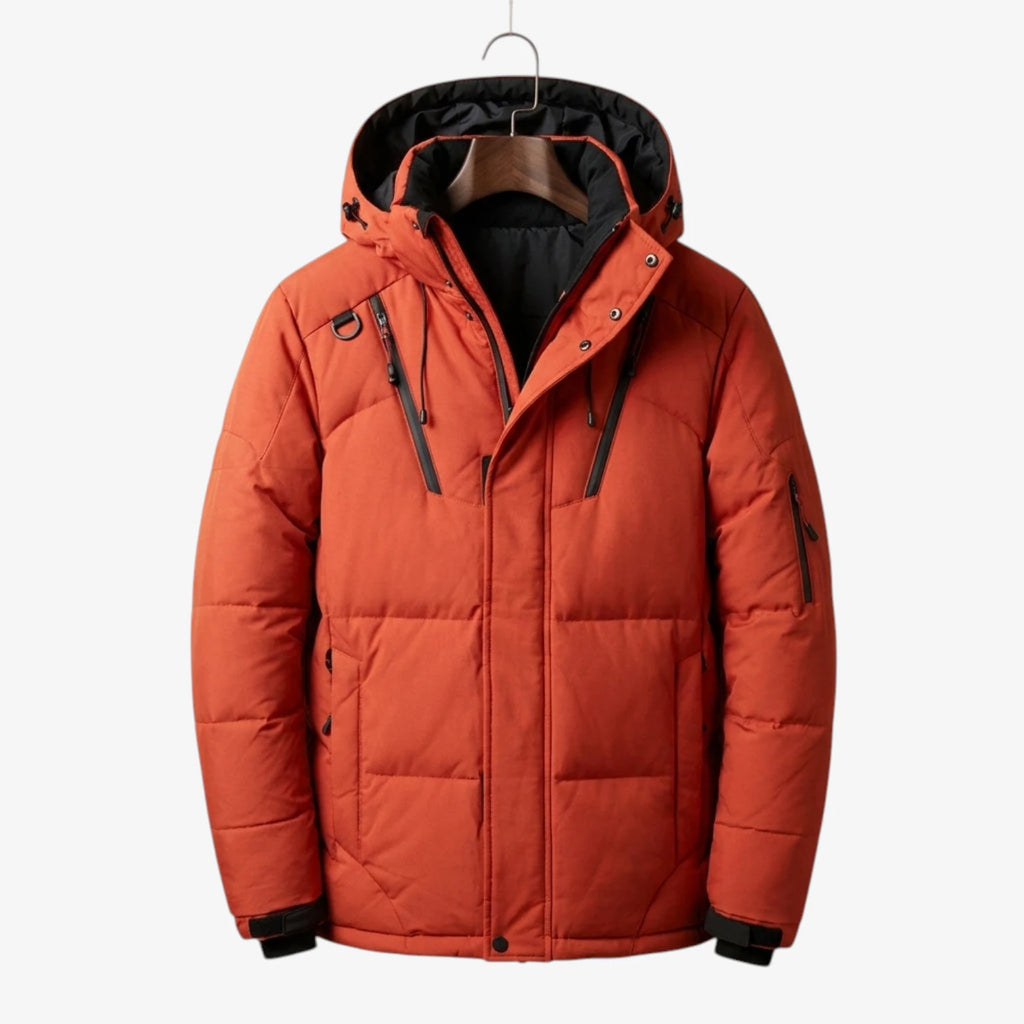 Herre Oversize Varm Vinterjakke med For