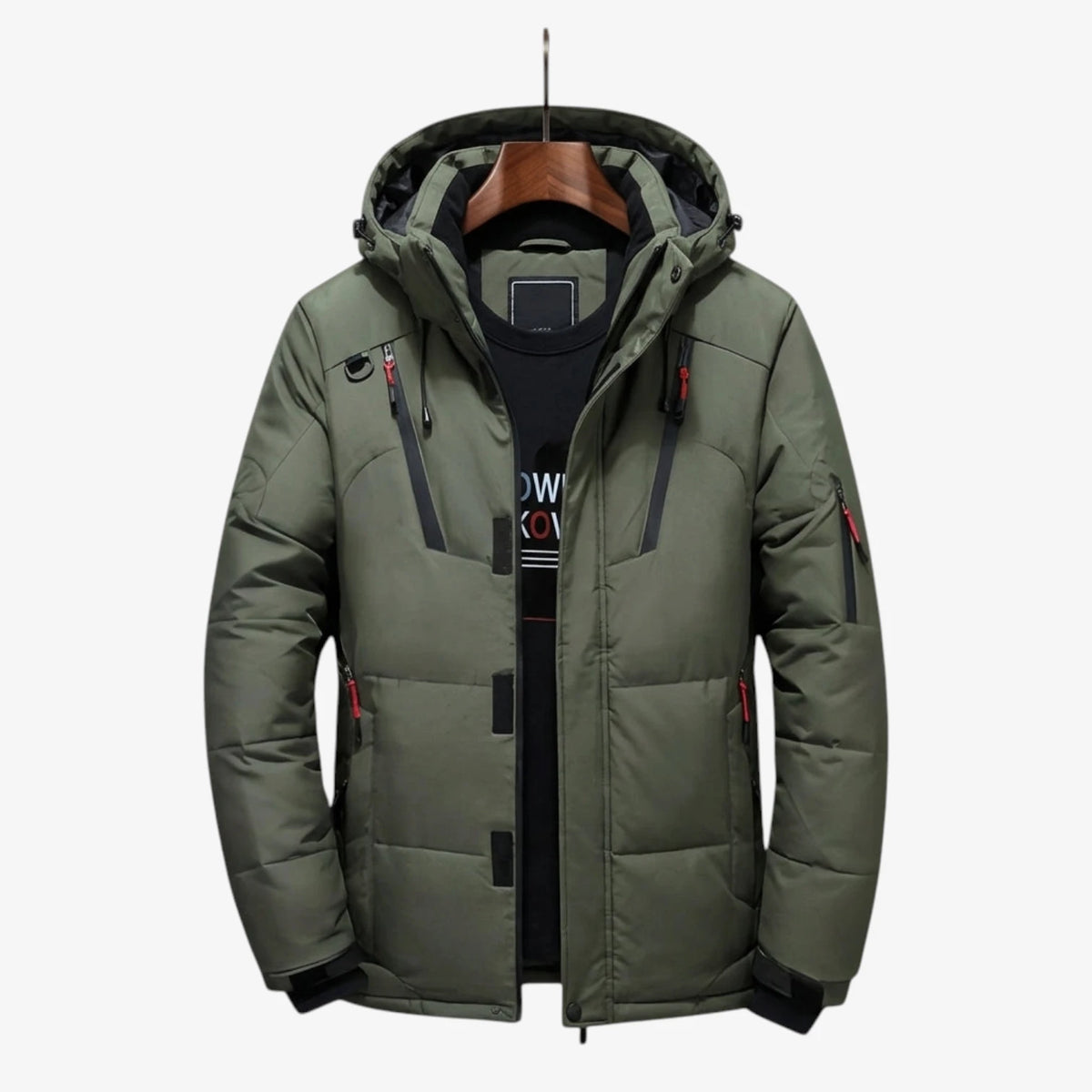 Herre Oversize Varm Vinterjakke med For