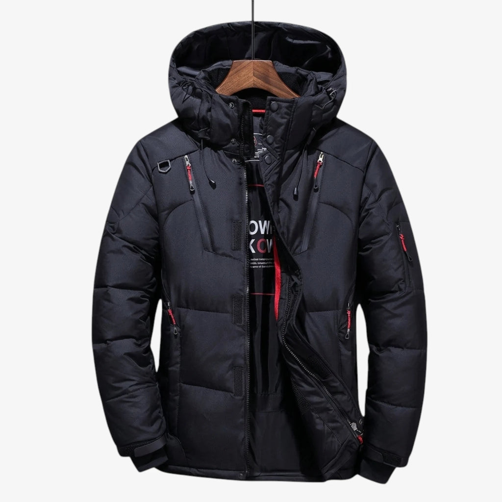 Herre Oversize Varm Vinterjakke med For