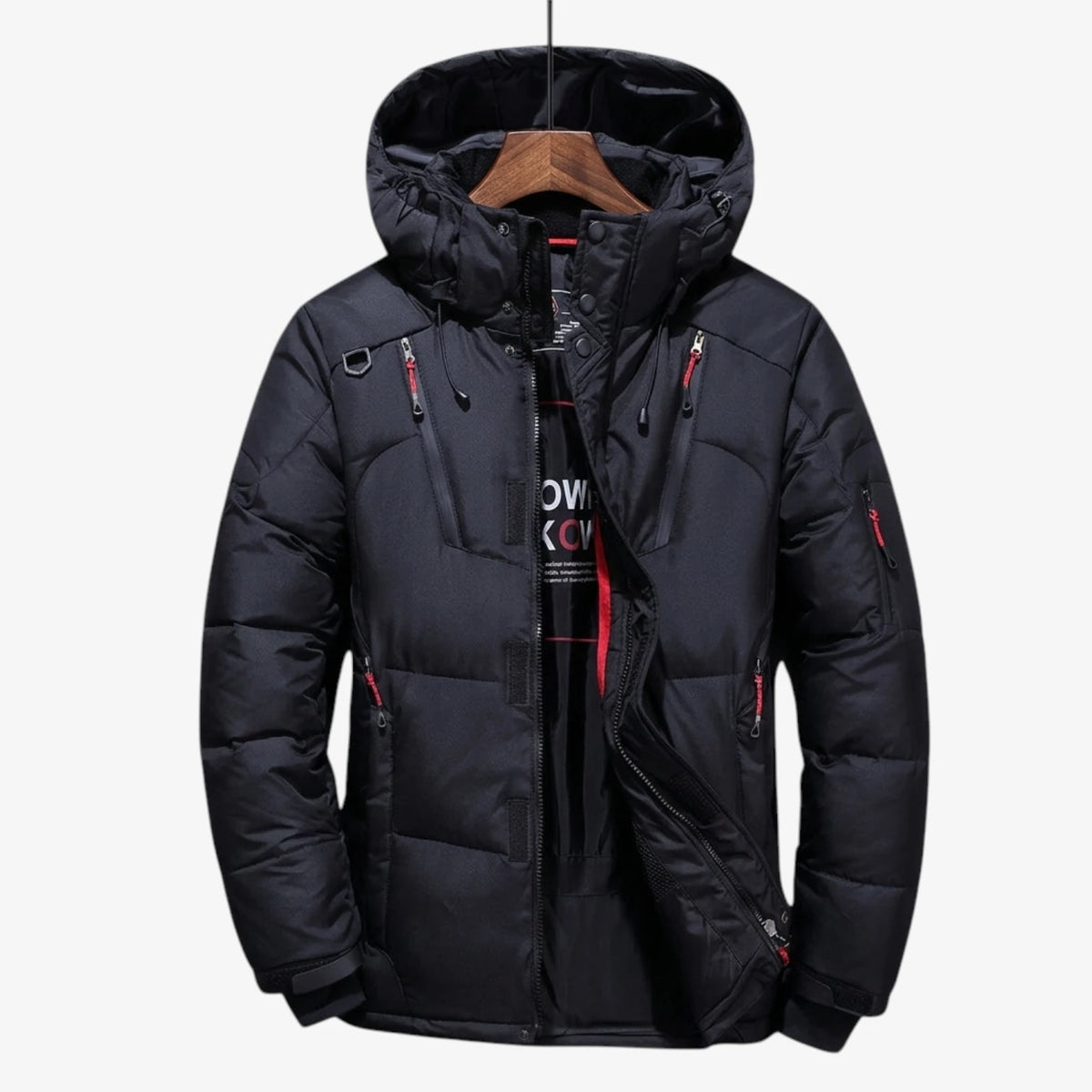Herre Oversize Varm Vinterjakke med For