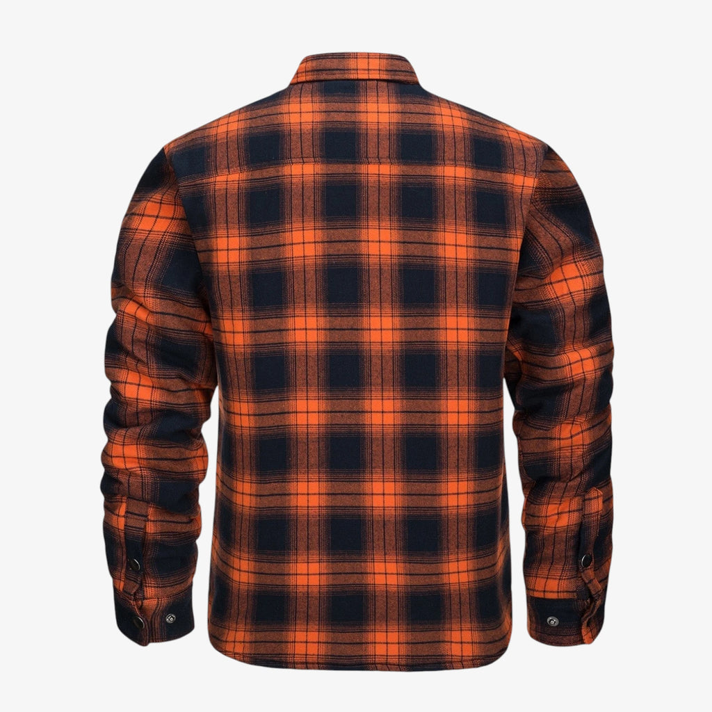 Herre Quiltet Slim Fit Vinterjakke med For