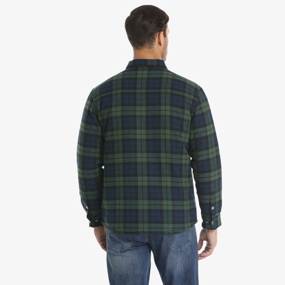 Herre Quiltet Slim Fit Vinterjakke med For