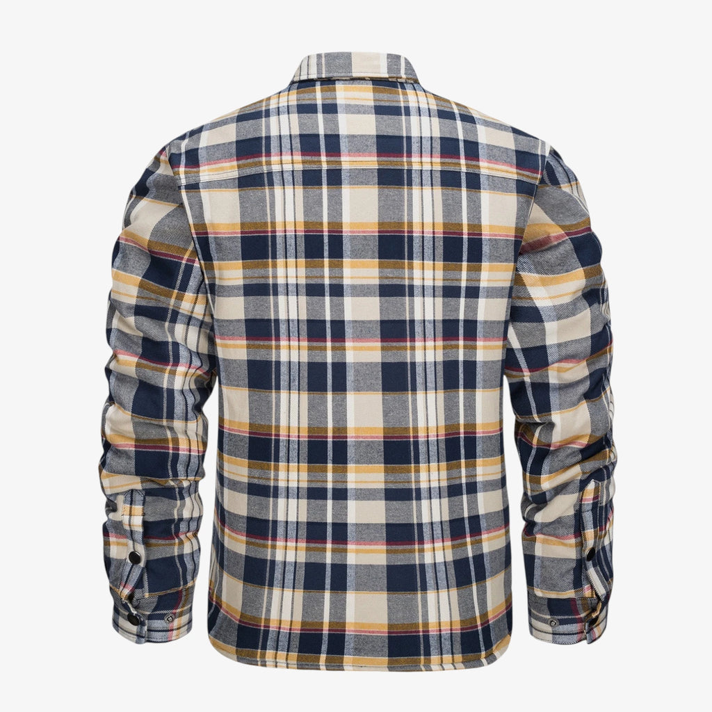 Herre Quiltet Slim Fit Vinterjakke med For