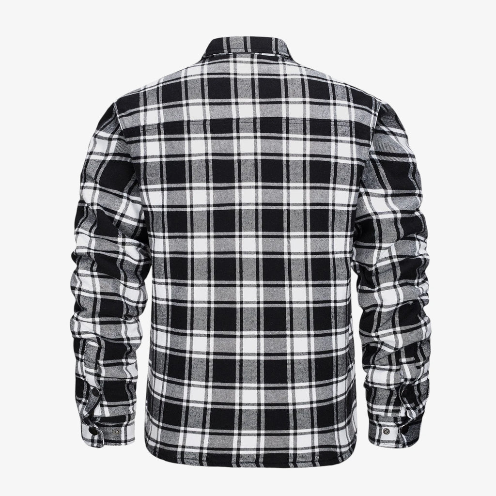 Herre Quiltet Slim Fit Vinterjakke med For