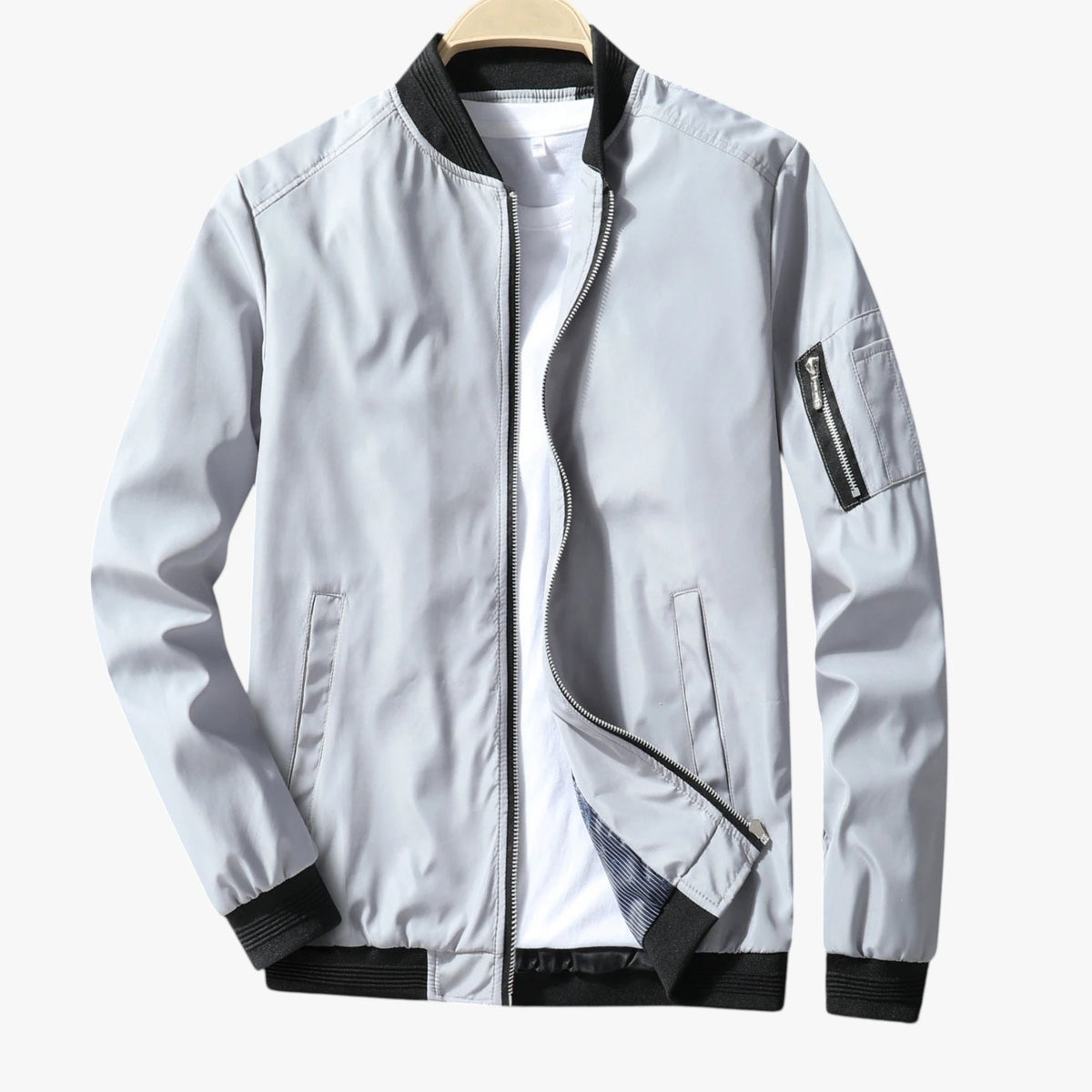 Herre Slim Fit Bomber Jakke med For