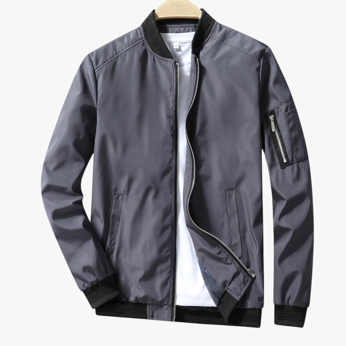 Herre Slim Fit Bomber Jakke med For