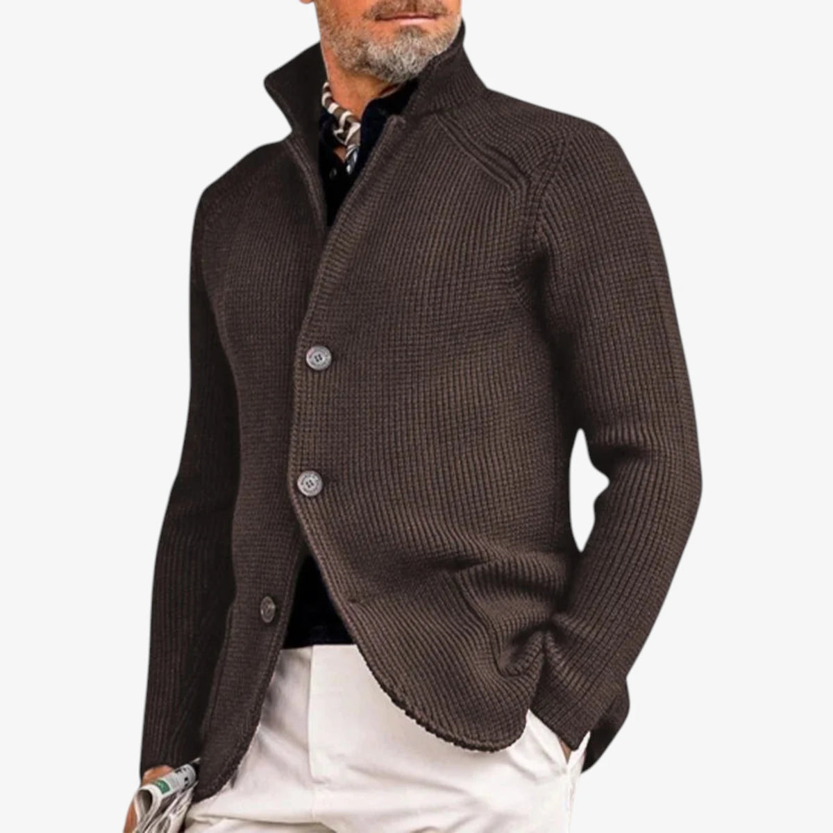 Herre Slim Fit Jakke med For