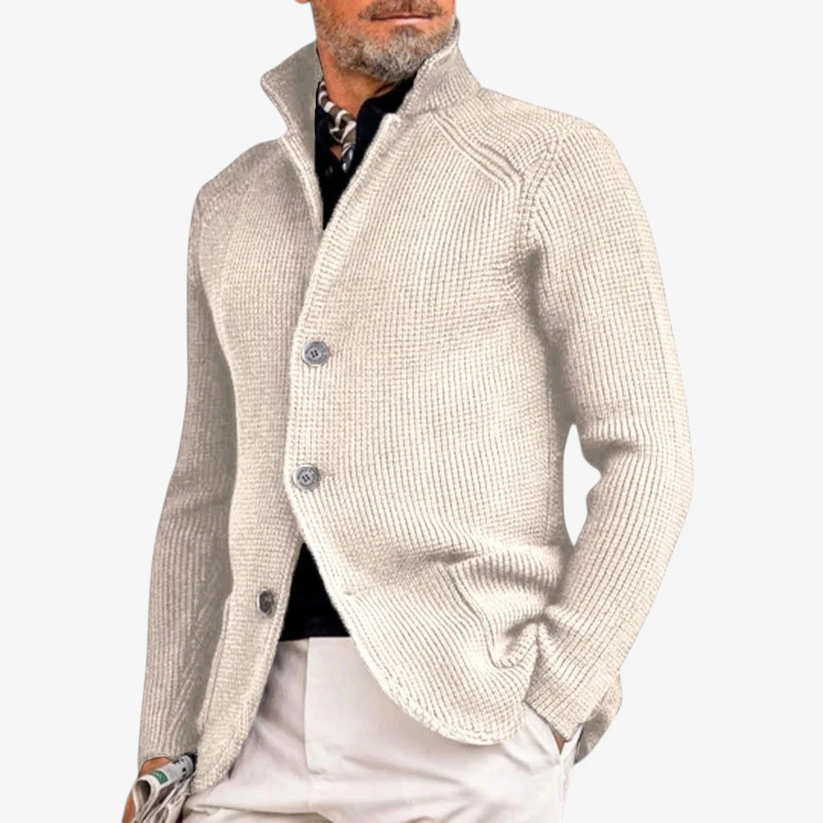 Herre Slim Fit Jakke med For