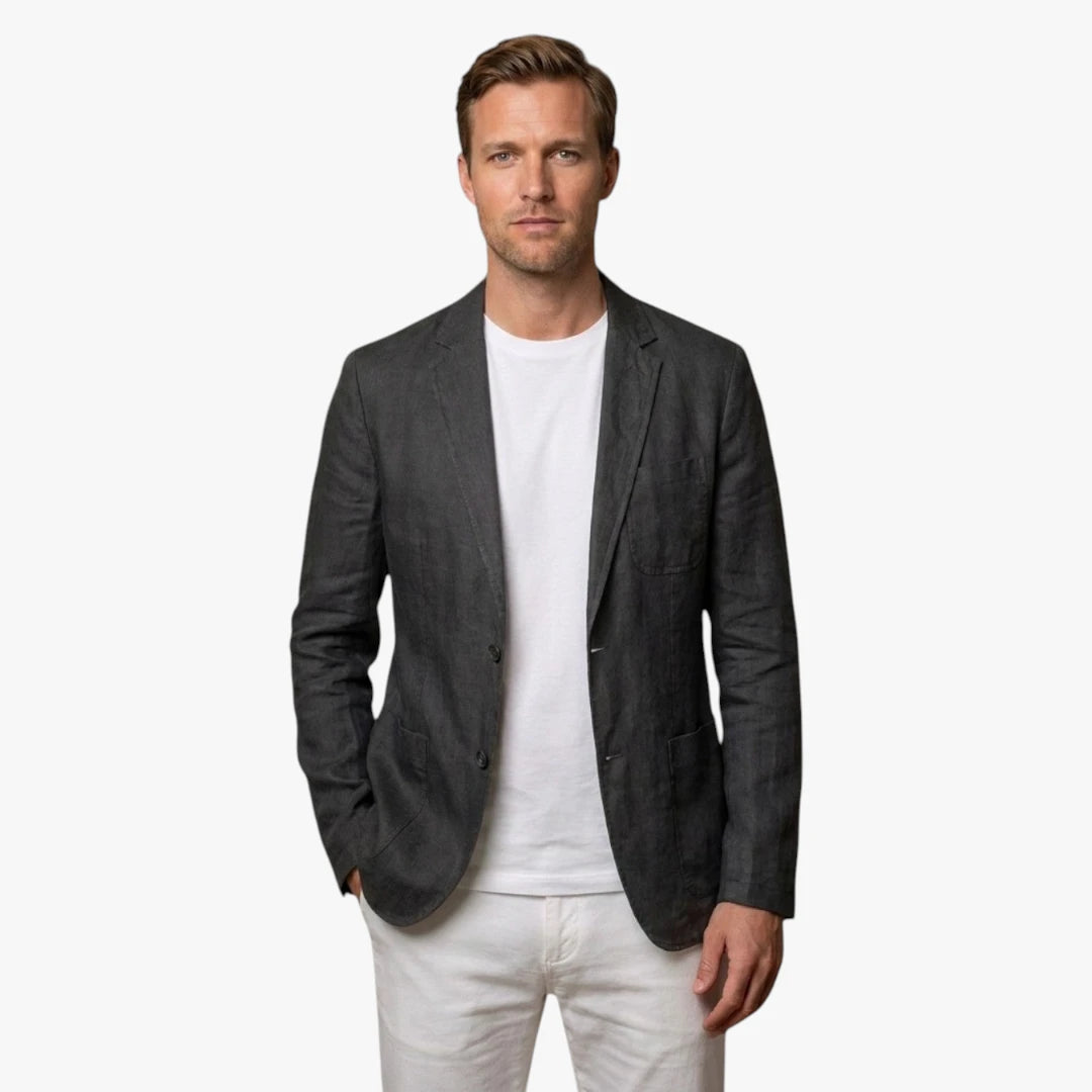 Herre Slim Fit Jakke med Reverskrave