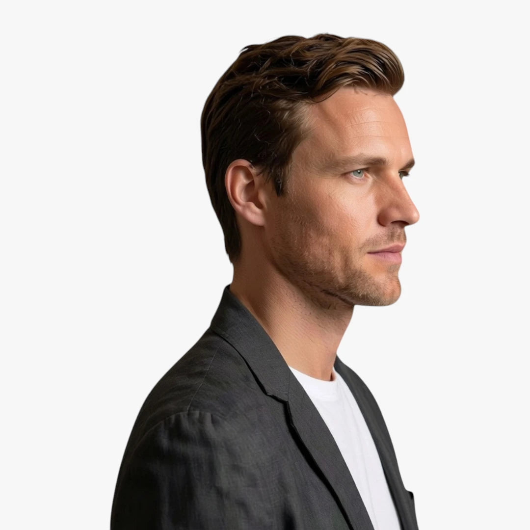 Herre Slim Fit Jakke med Reverskrave