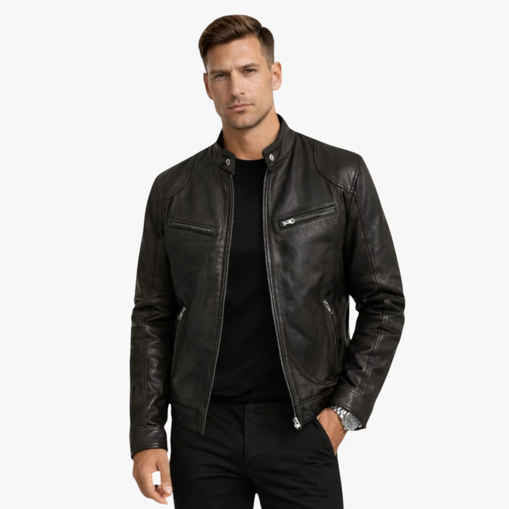 Herre Slim Fit Overgangsjakke med For