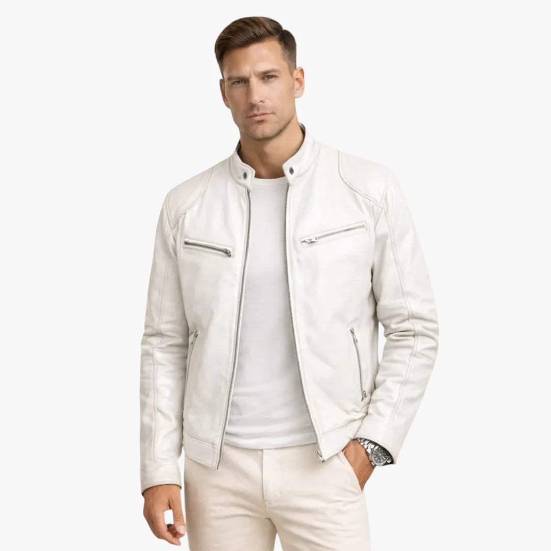 Herre Slim Fit Overgangsjakke med For