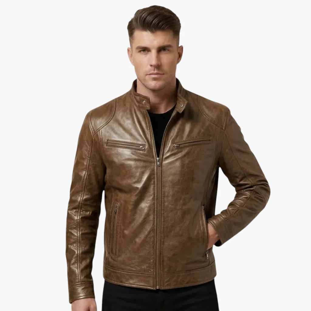 Herre Slim Fit Overgangsjakke med For