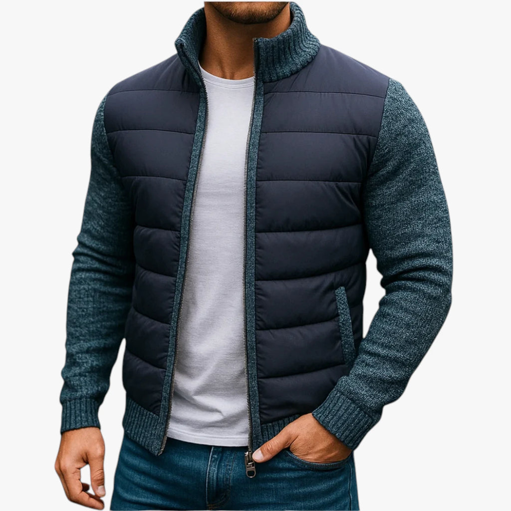 Herre Slim Fit Quiltet Vinterjakke med For