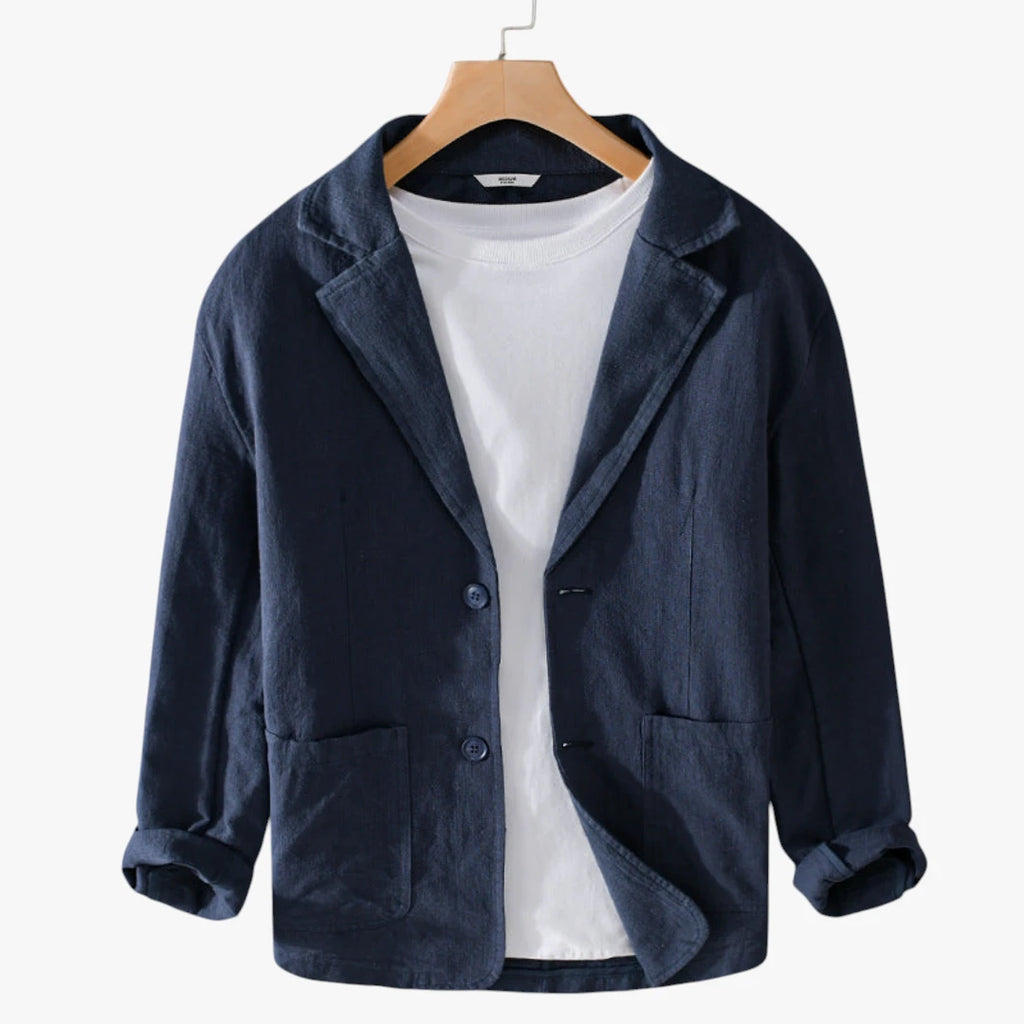 Herre Slim Fit Sommerjakke med Reverskrave