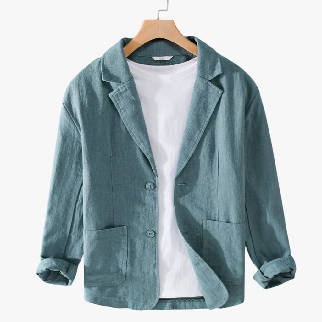 Herre Slim Fit Sommerjakke med Reverskrave