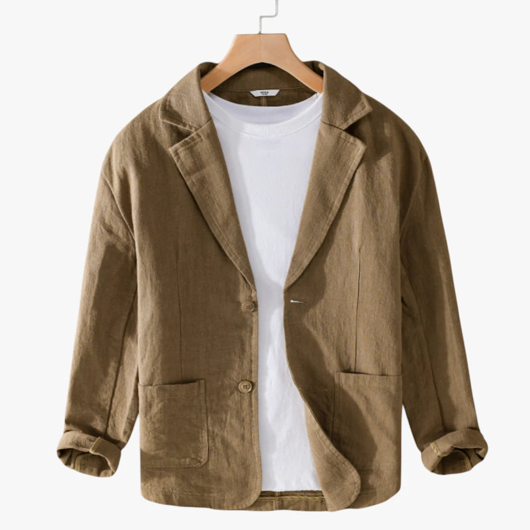 Herre Slim Fit Sommerjakke med Reverskrave