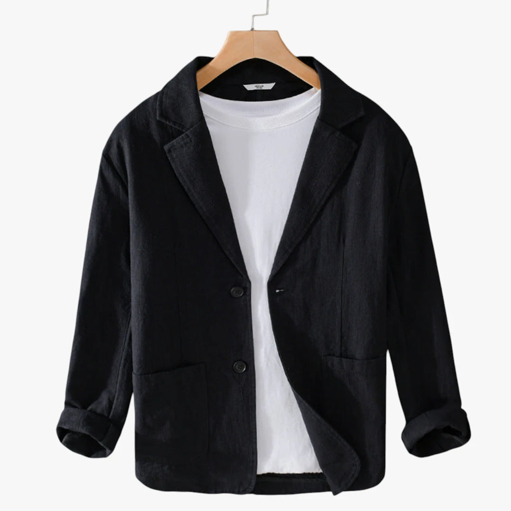 Herre Slim Fit Sommerjakke med Reverskrave