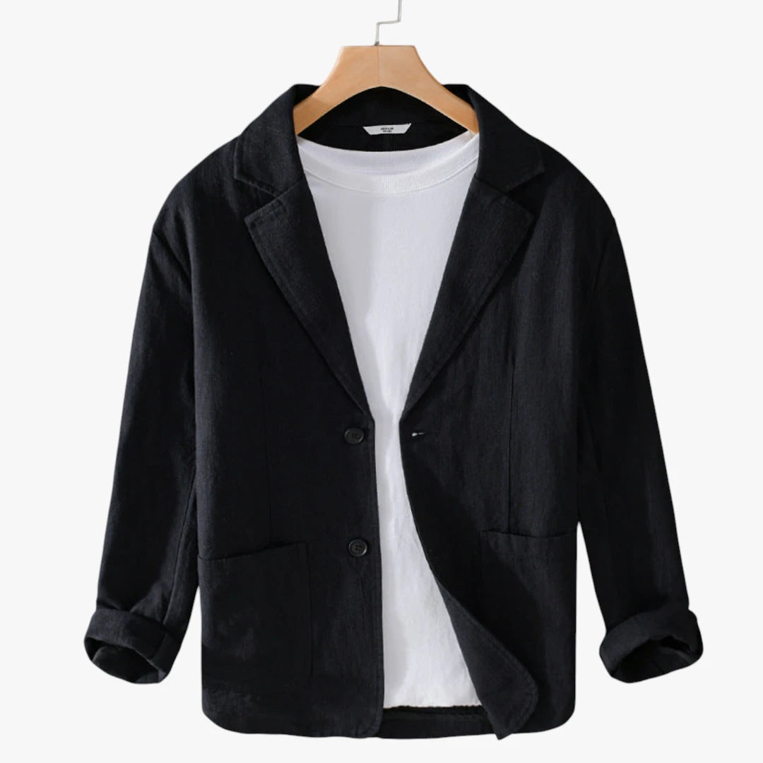 Herre Slim Fit Sommerjakke med Reverskrave
