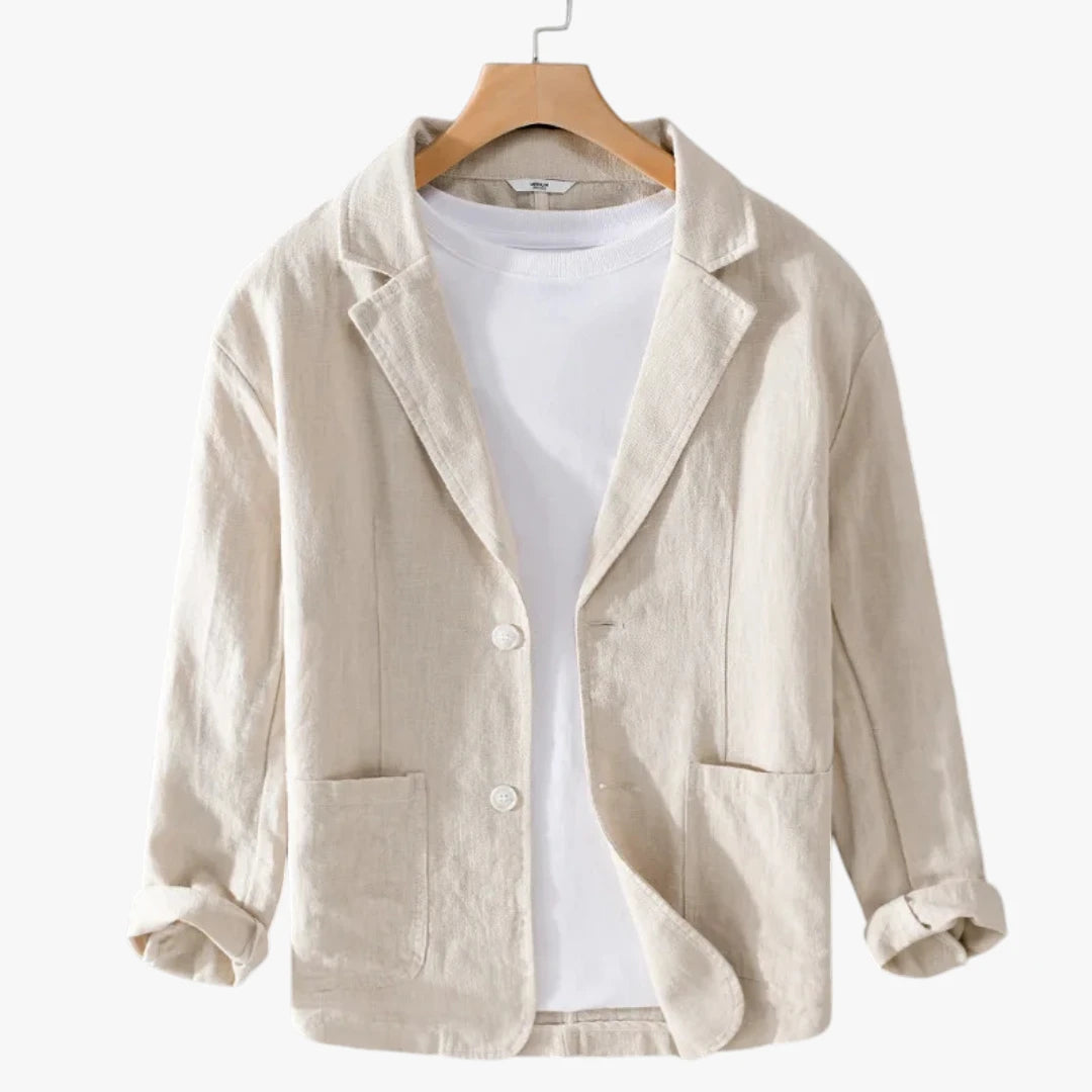 Herre Slim Fit Sommerjakke med Reverskrave
