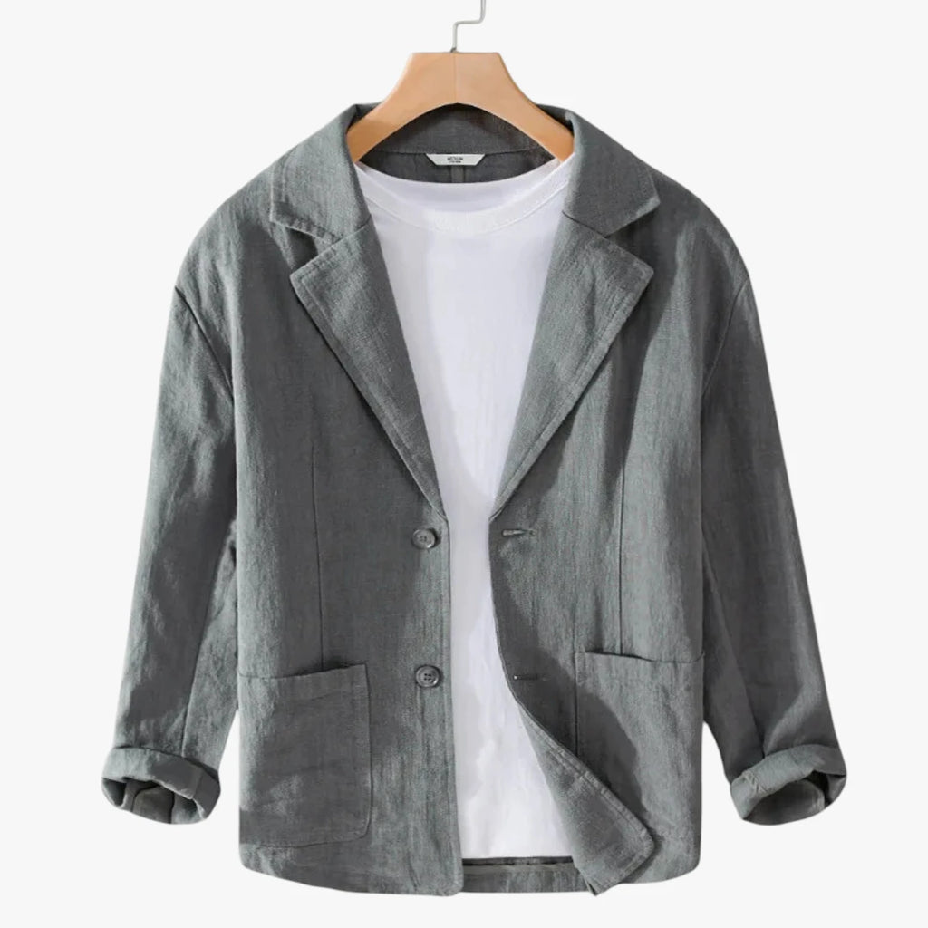 Herre Slim Fit Sommerjakke med Reverskrave