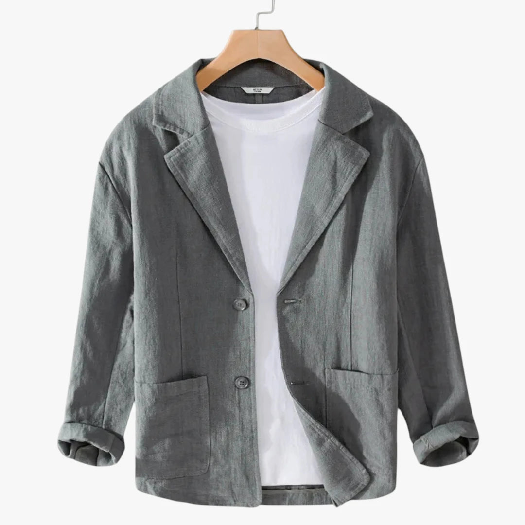 Herre Slim Fit Sommerjakke med Reverskrave