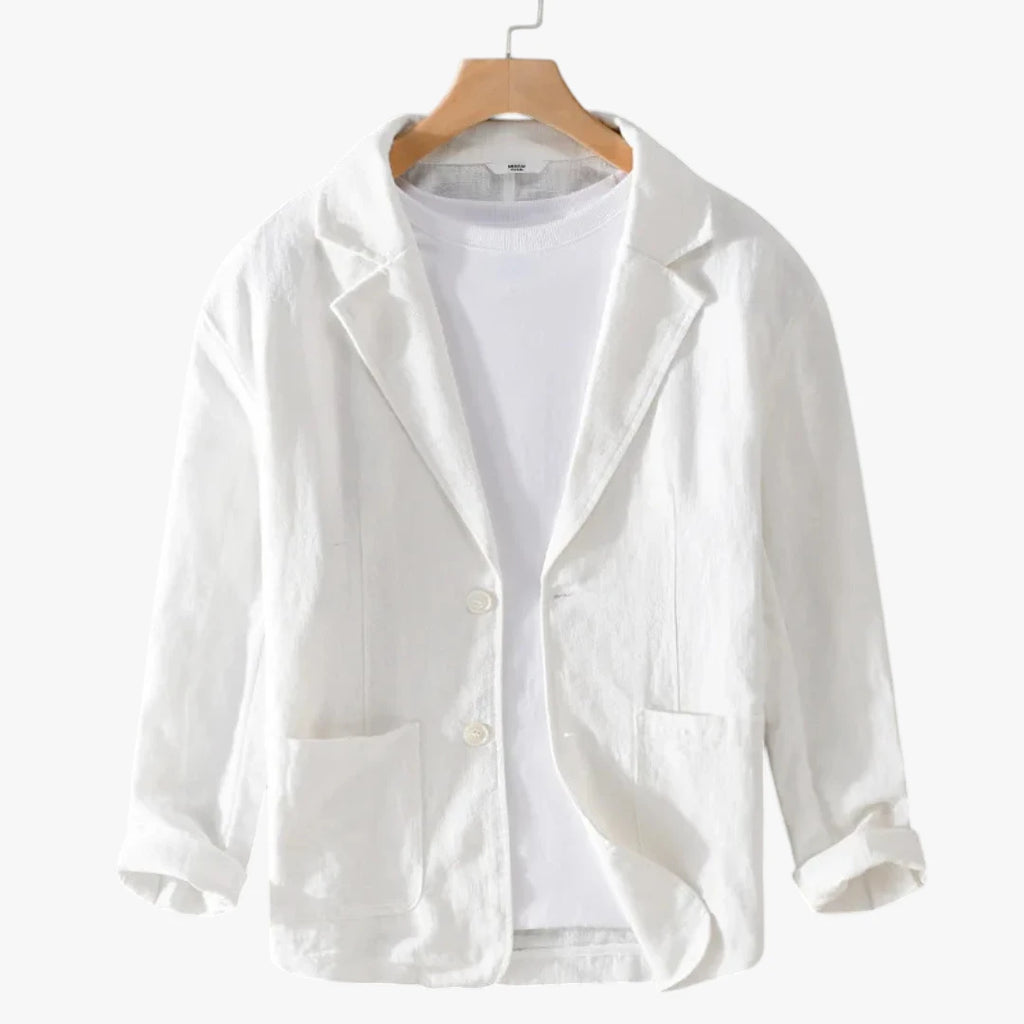 Herre Slim Fit Sommerjakke med Reverskrave