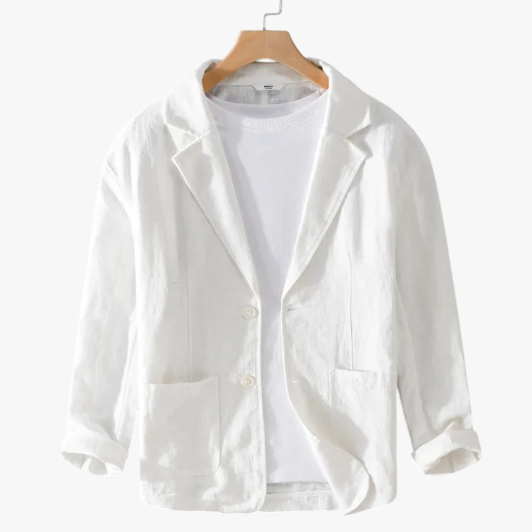 Herre Slim Fit Sommerjakke med Reverskrave
