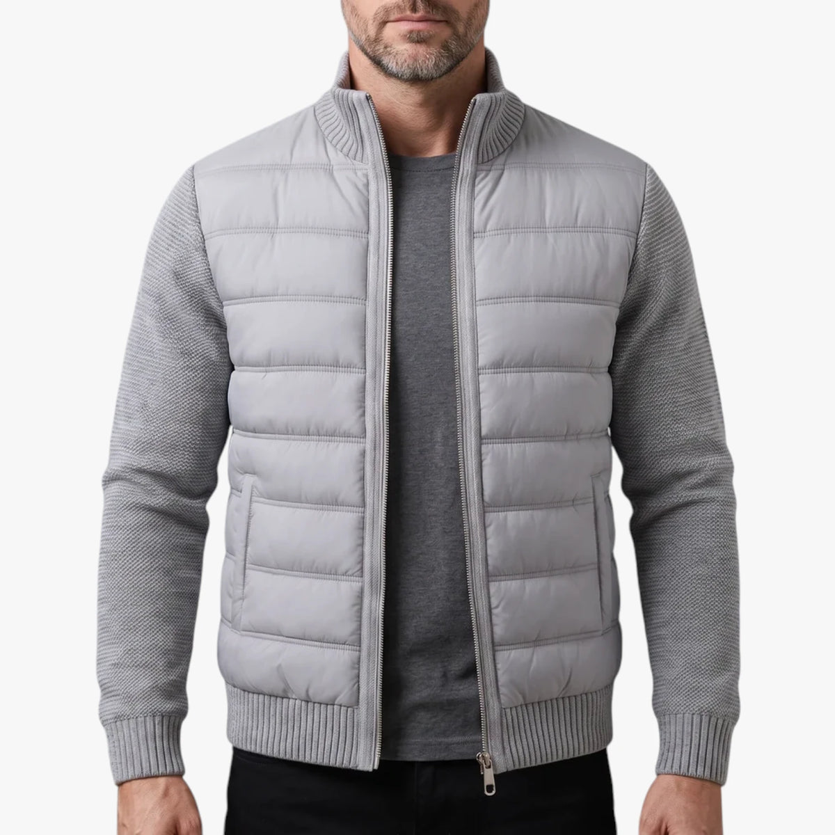 Herre Slim Fit Vinterjakke med For