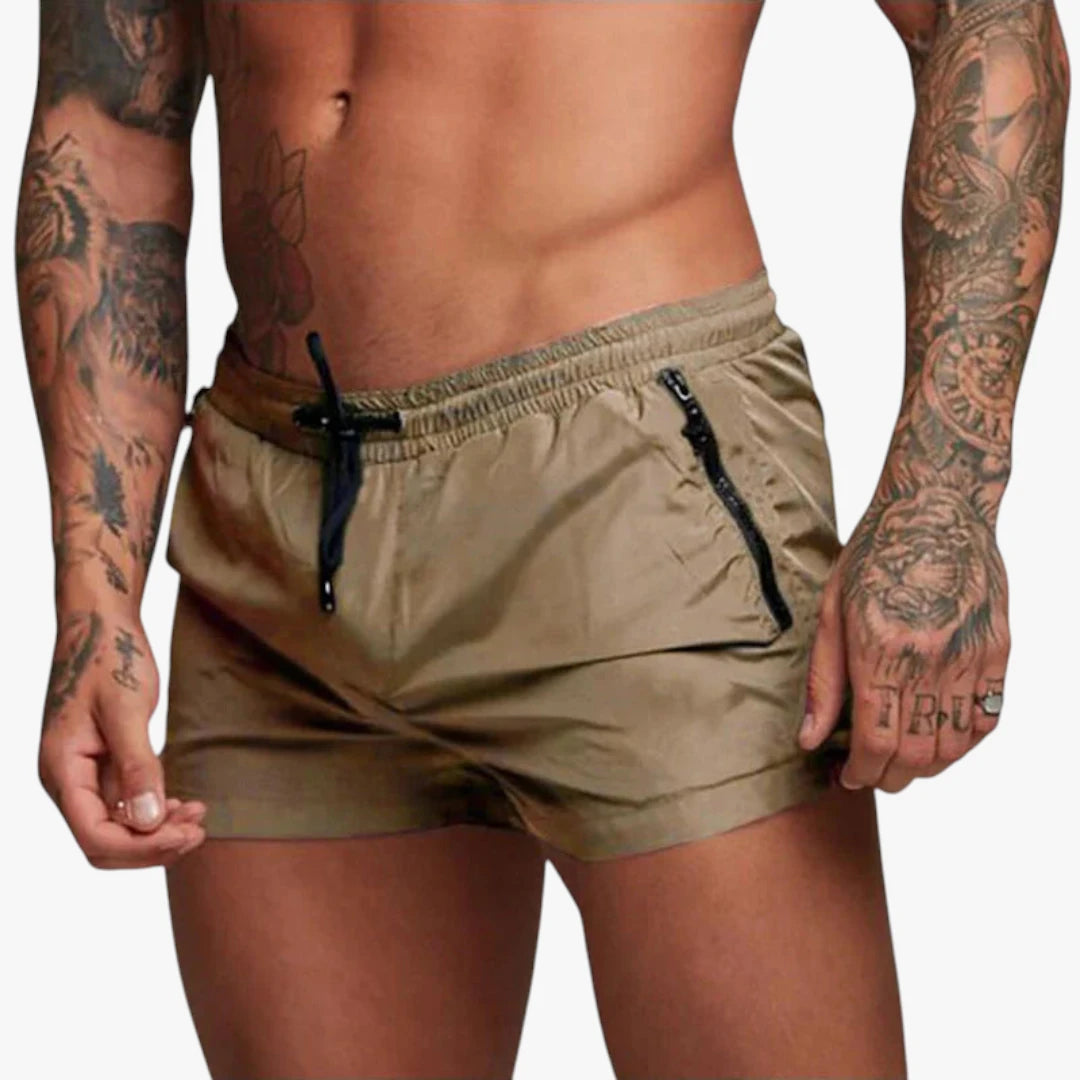 Herre Træningsshorts med Lommer og Lynlås