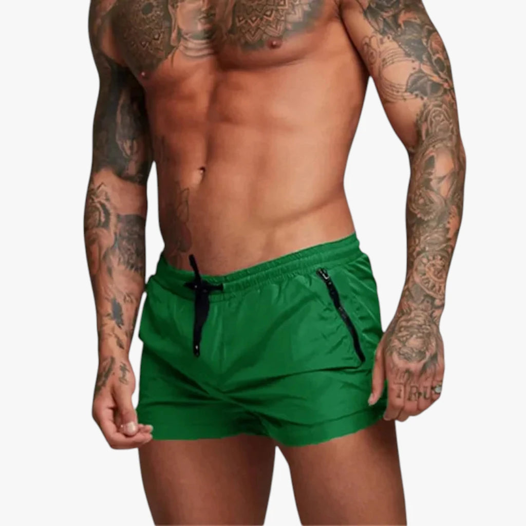 Herre Træningsshorts med Lommer og Lynlås