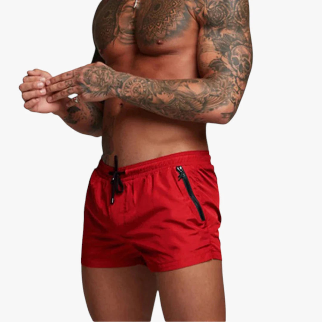Herre Træningsshorts med Lommer og Lynlås