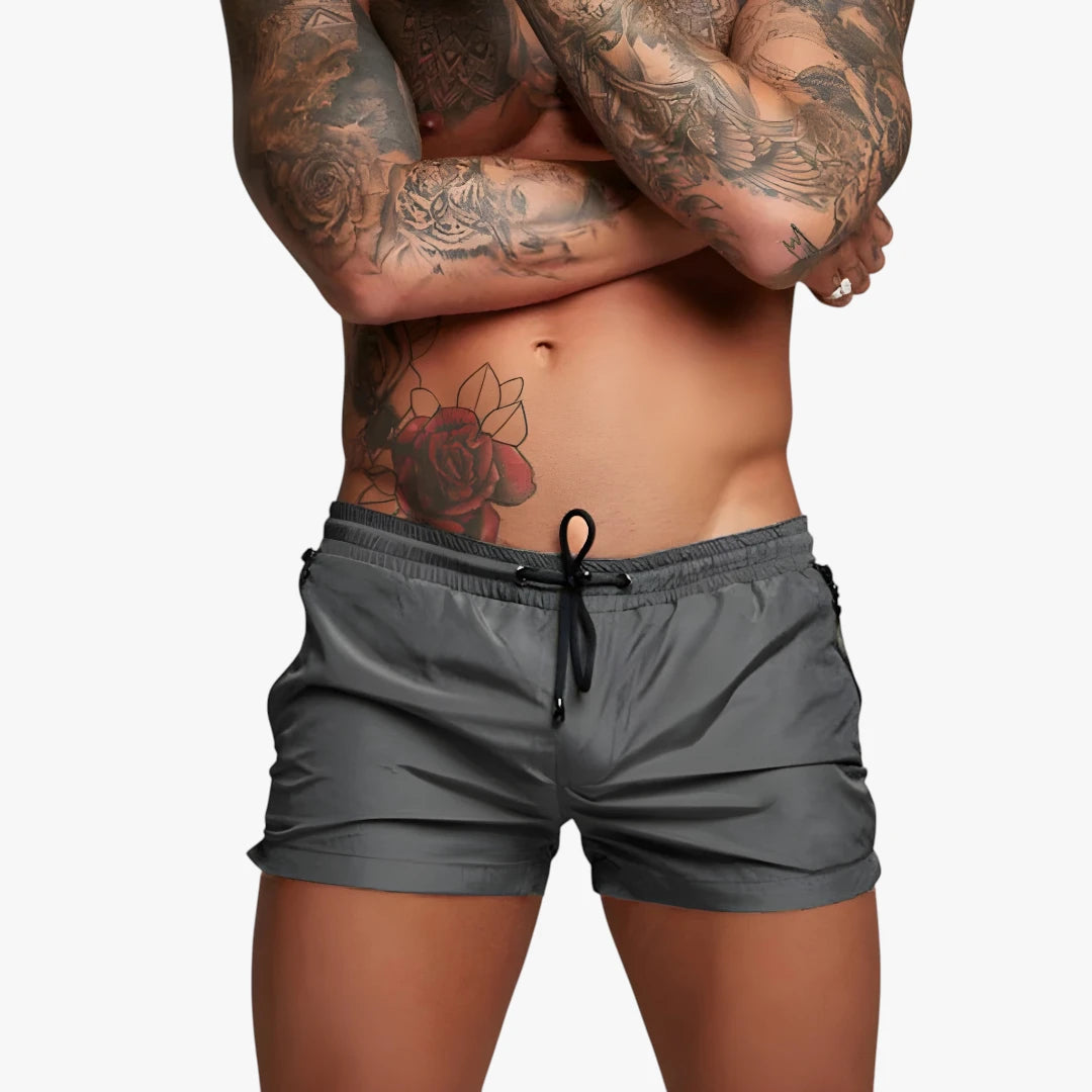 Herre Træningsshorts med Lommer og Lynlås