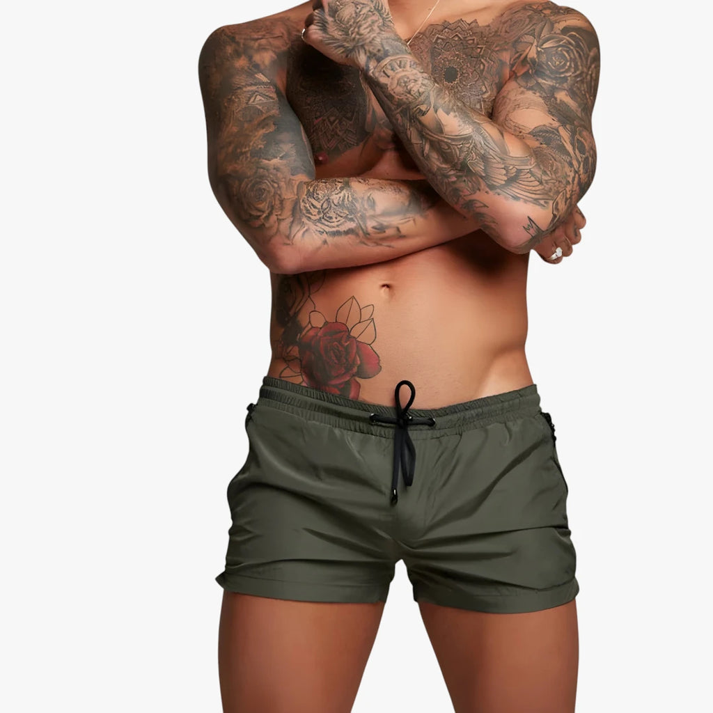 Herre Træningsshorts med Lommer og Lynlås