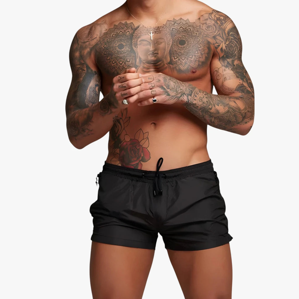 Herre Træningsshorts med Lommer og Lynlås