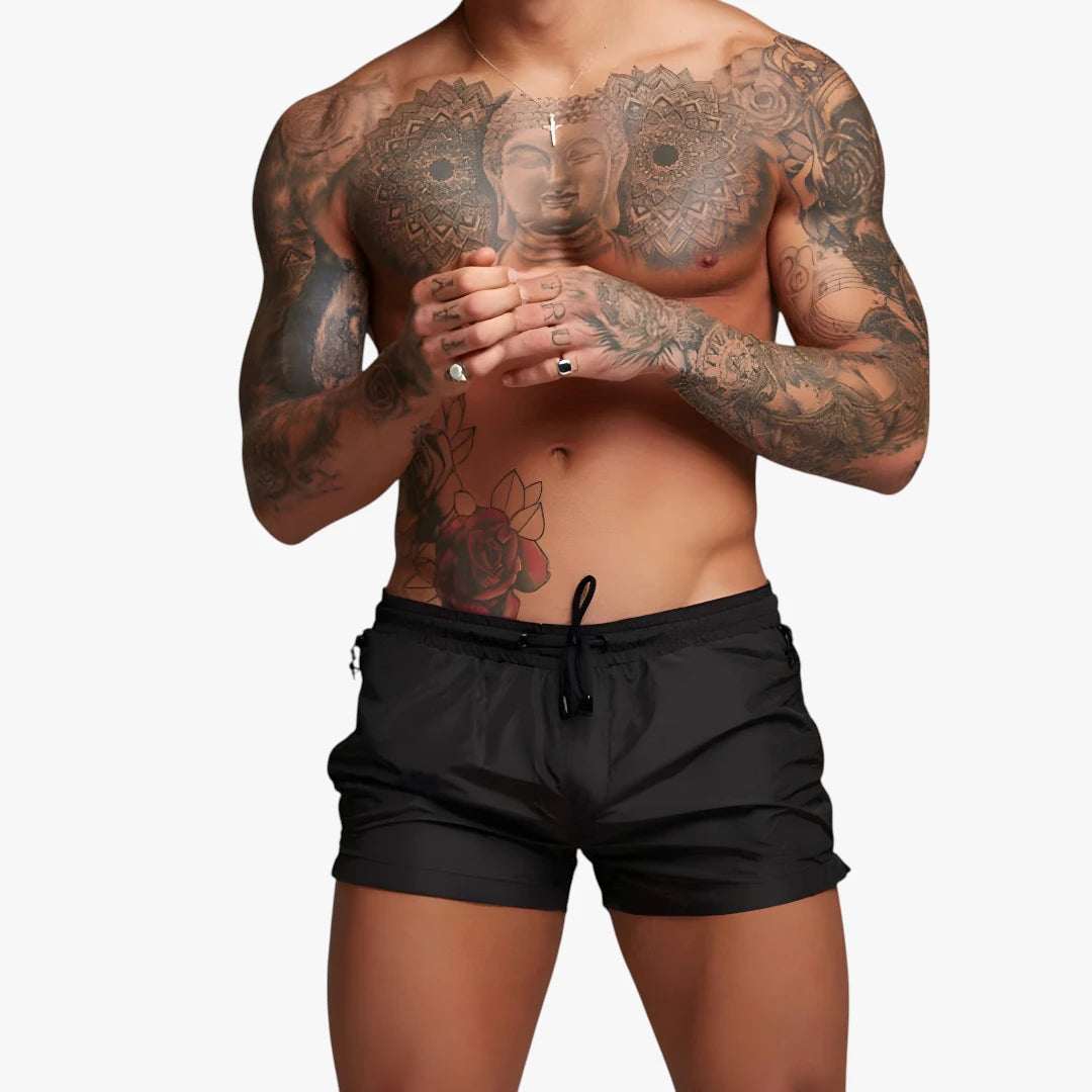 Herre Træningsshorts med Lommer og Lynlås