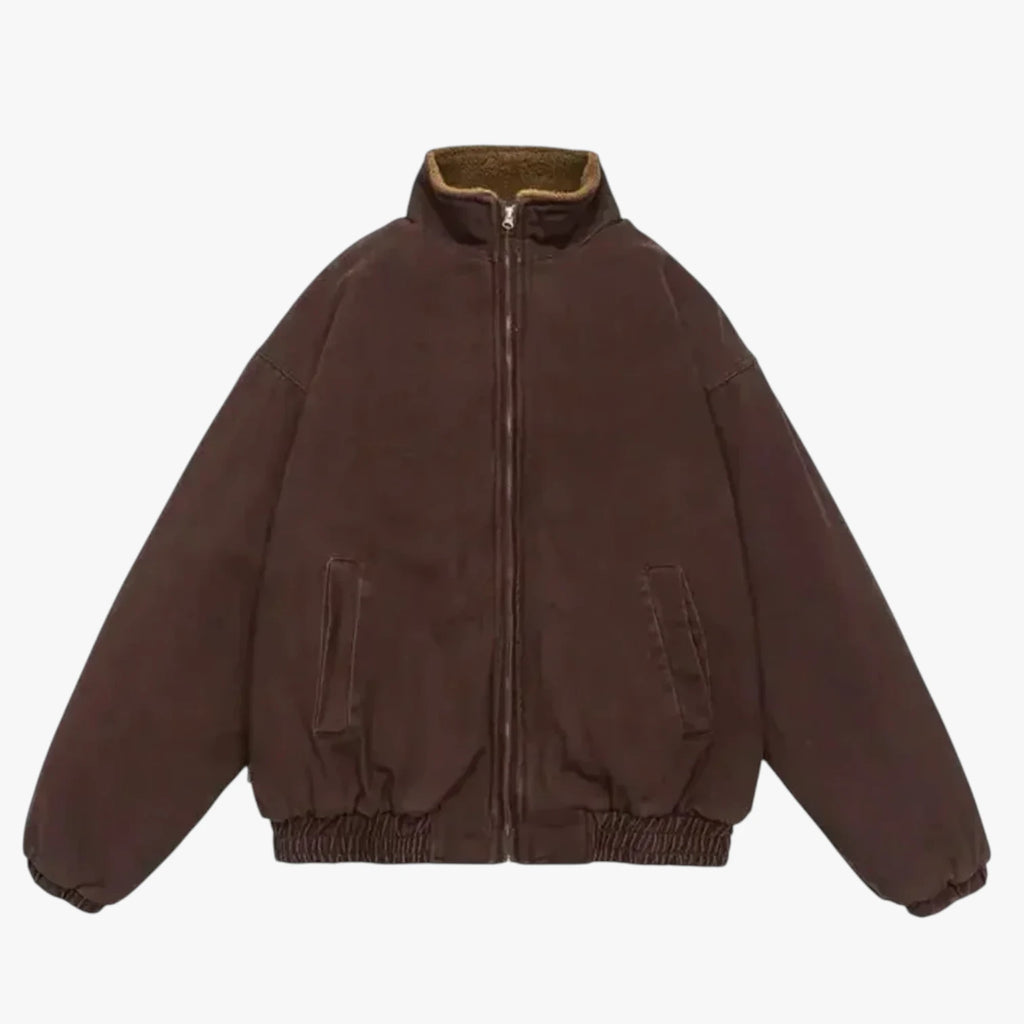 Herre Varm Oversize Vinterjakke med For