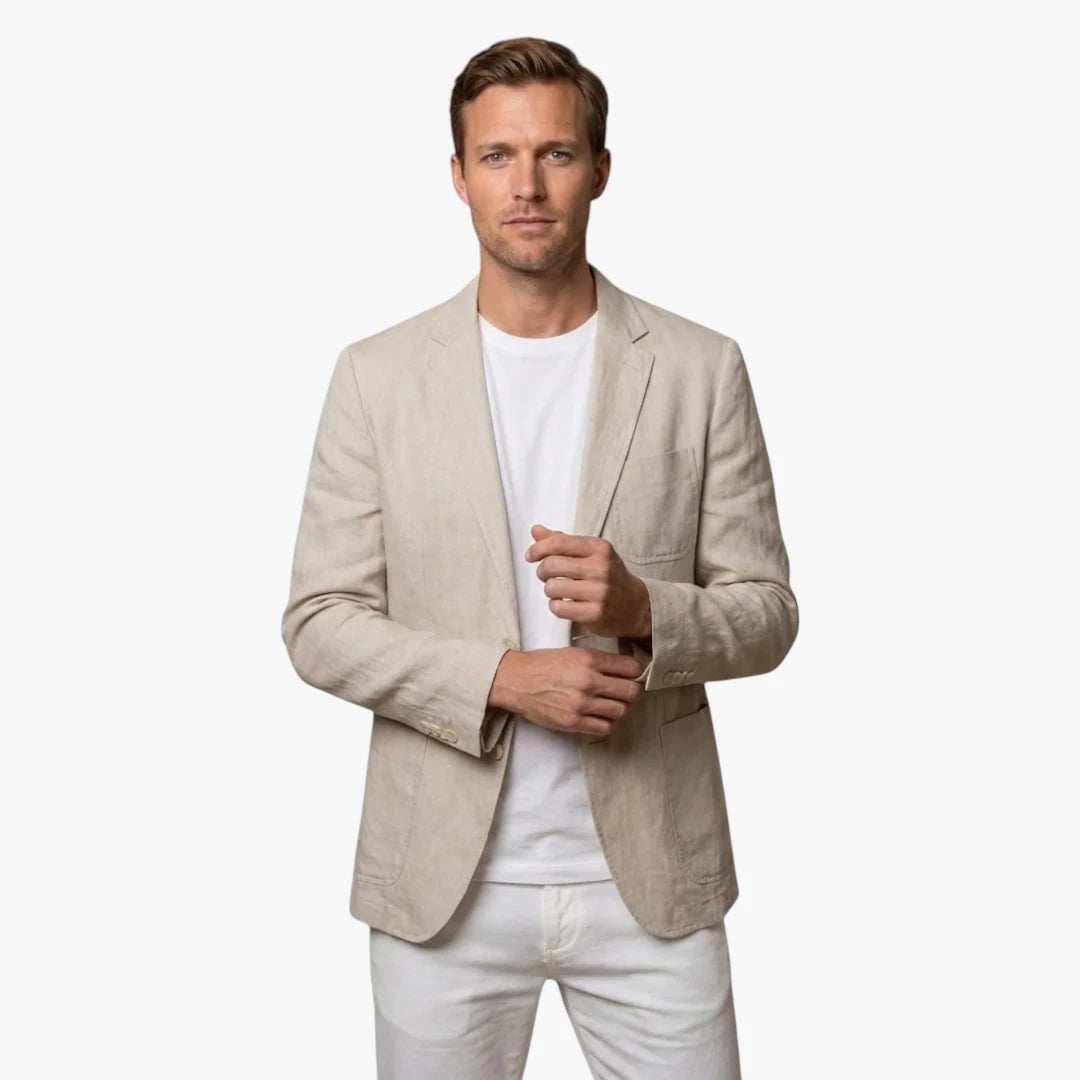 Herre Slim Fit Jakke med Reverskrave