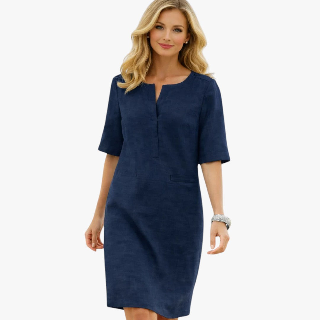 Dame Elegant Mini Sommerkjole med Ærmer