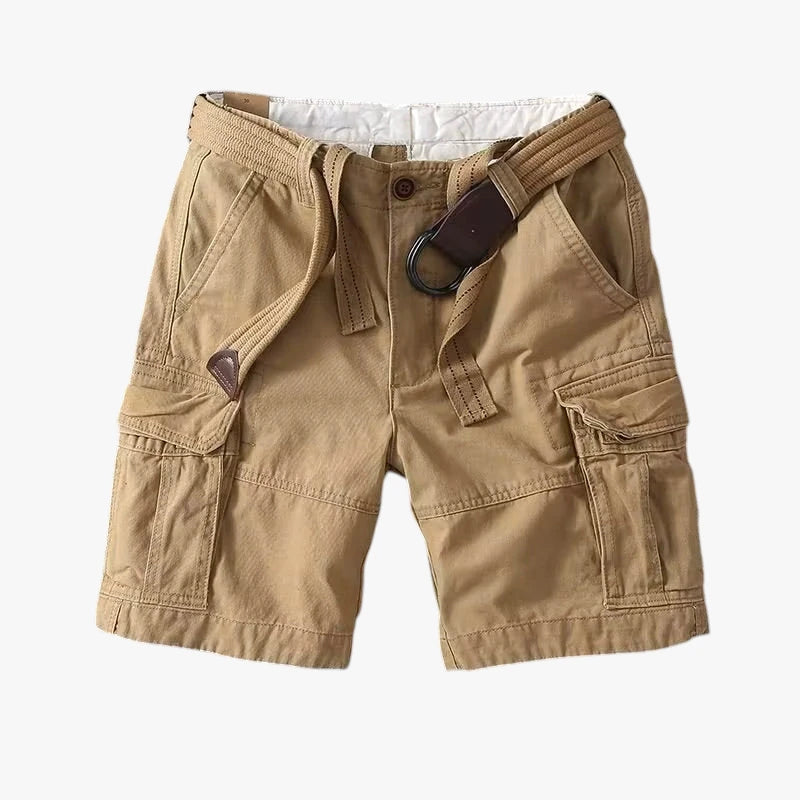 Herre Cargo Shorts med Lommer og Knapper