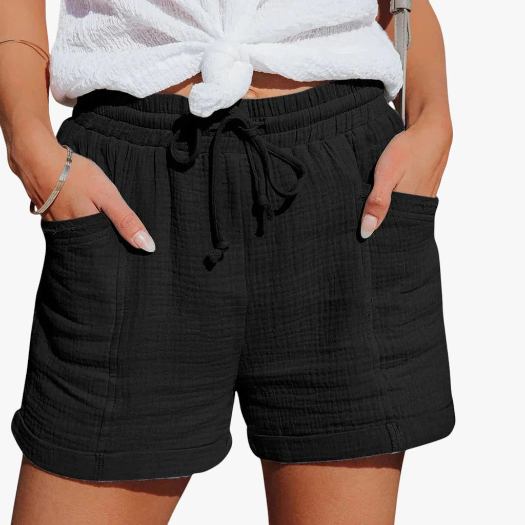 Dame Sommer Shorts med Sidelommer