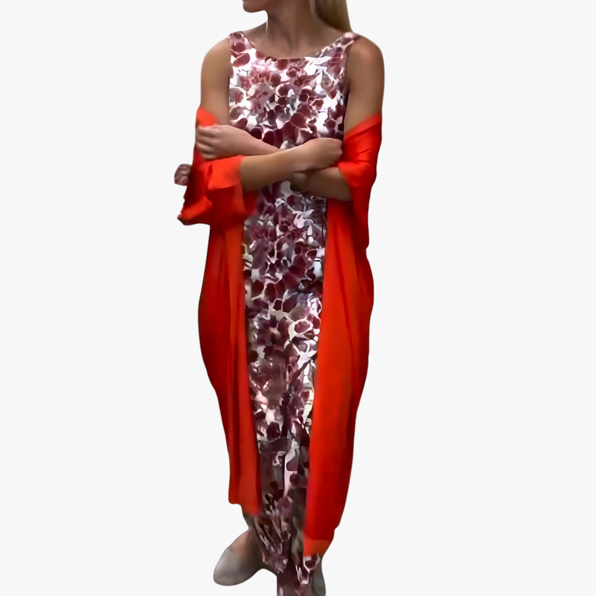 Dame Elegant Maxi Sommerkjole med Slåom