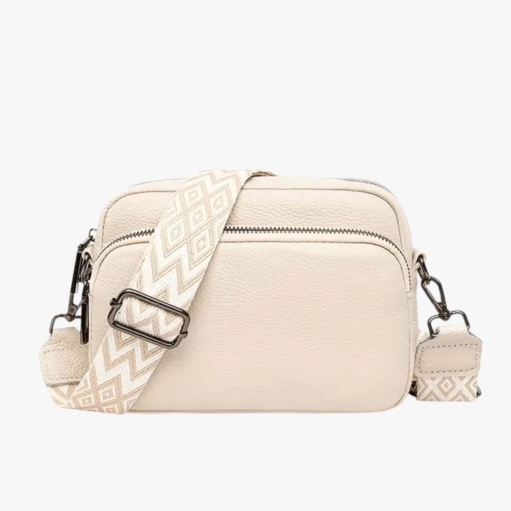 Dame Crossbody Taske med Lynlås og Skulderrem