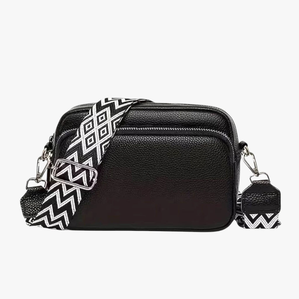 Dame Crossbody Taske med Lynlås og Skulderrem