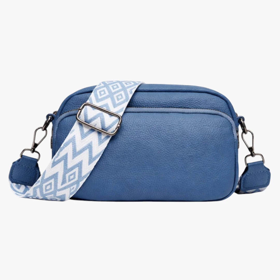Dame Crossbody Taske med Lynlås og Skulderrem