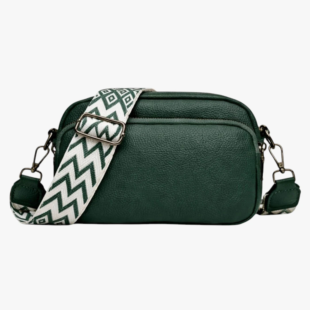 Dame Crossbody Taske med Lynlås og Skulderrem
