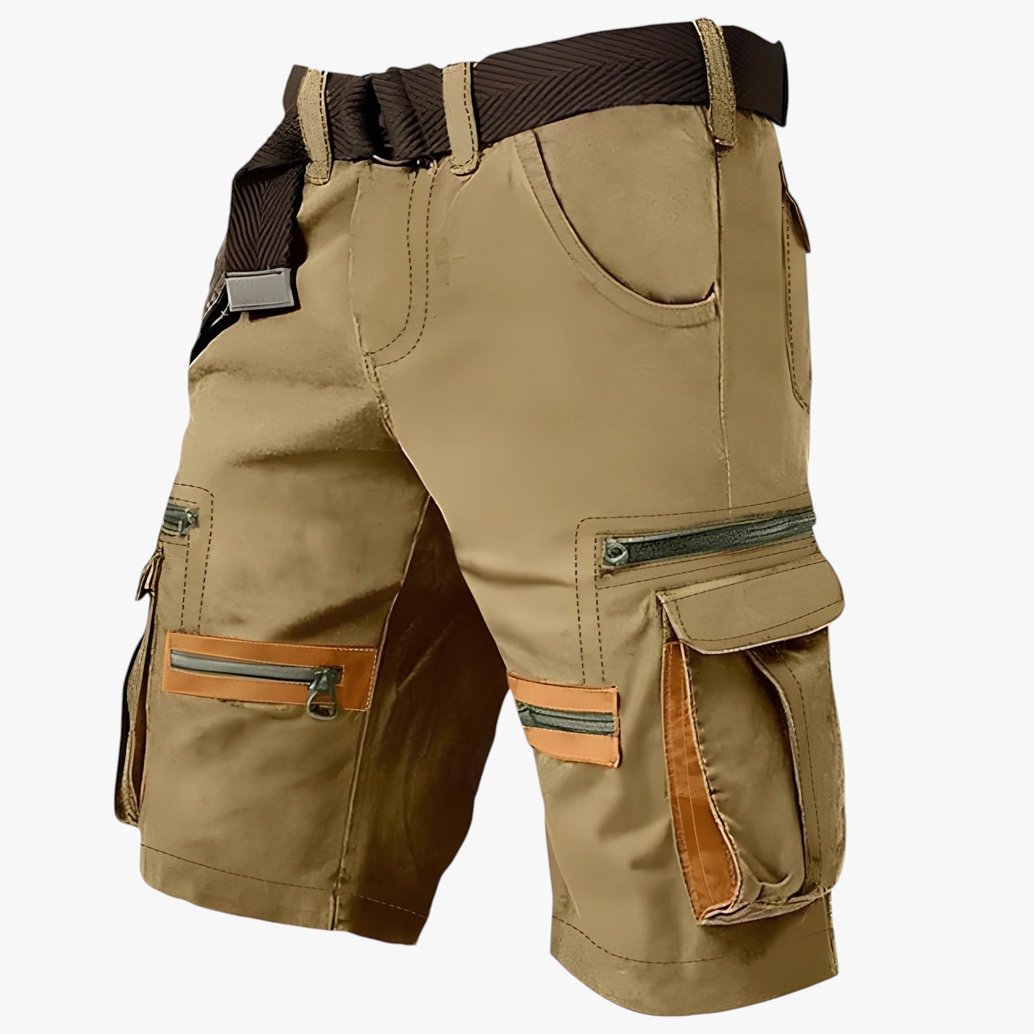 Herre Lange Cargoshorts med Lynlås og Lommer