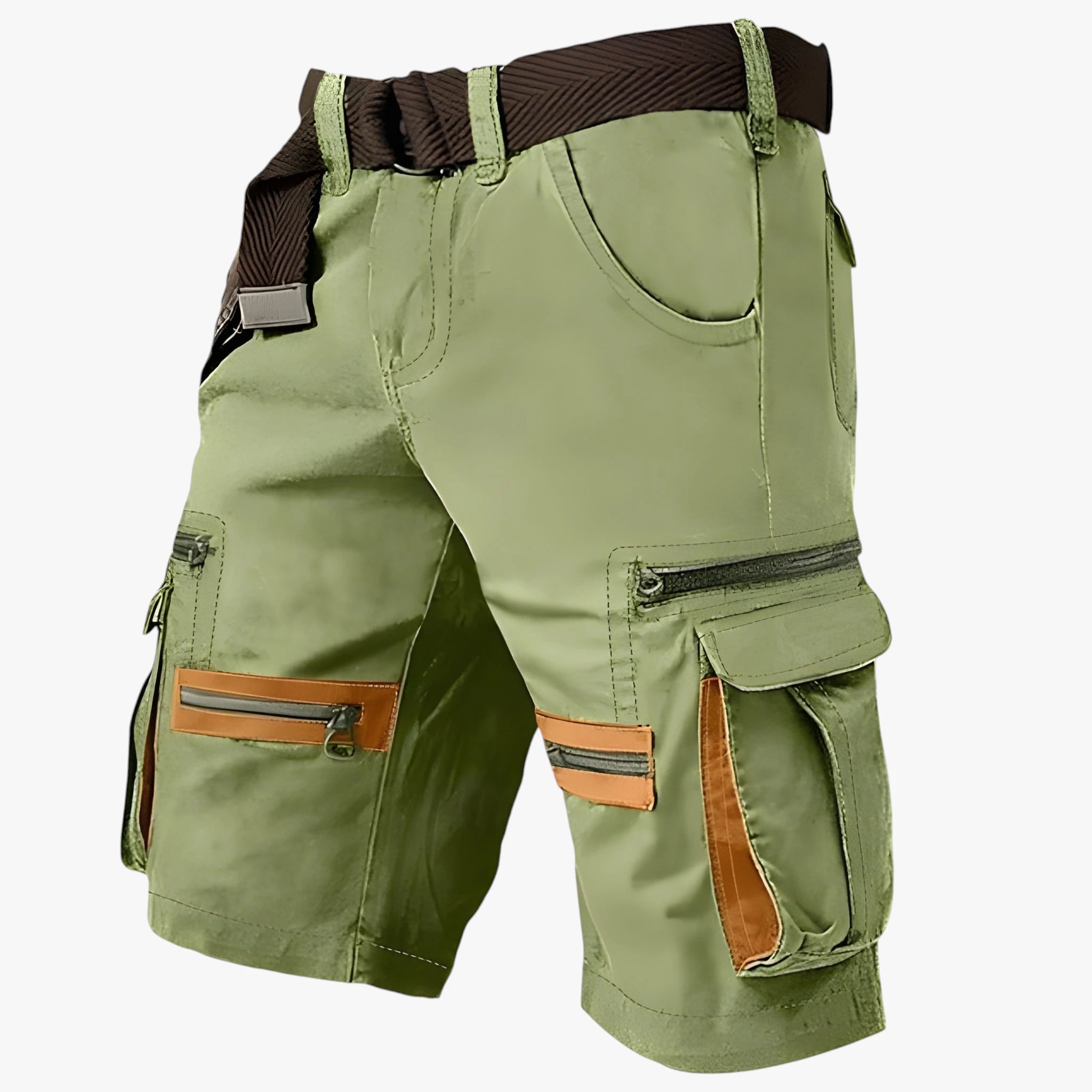 Herre Lange Cargoshorts med Lynlås og Lommer
